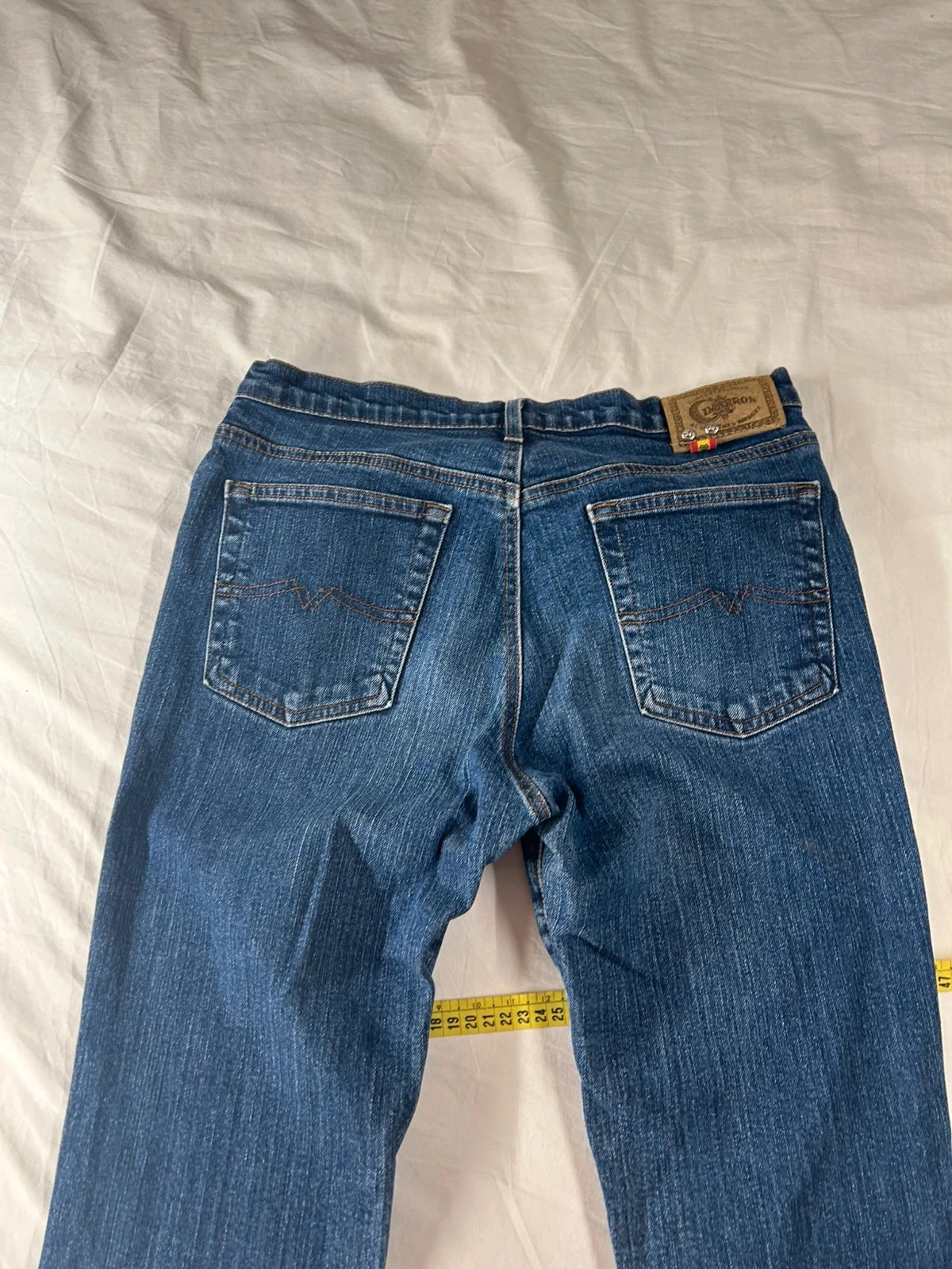 Navy blue straight cut jeans vintage retro y2k style – photo 17